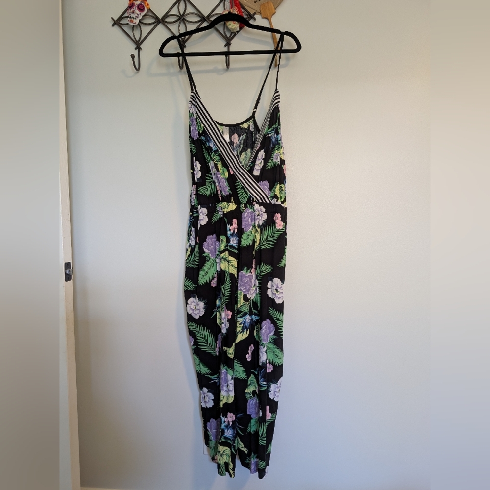 Final weeks, bundle & save Cacique Striped Floral Jumpsuit